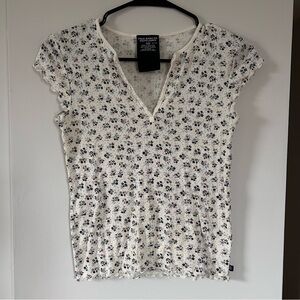 Polo Ralph Lauren White Floral Short Sleeve Top